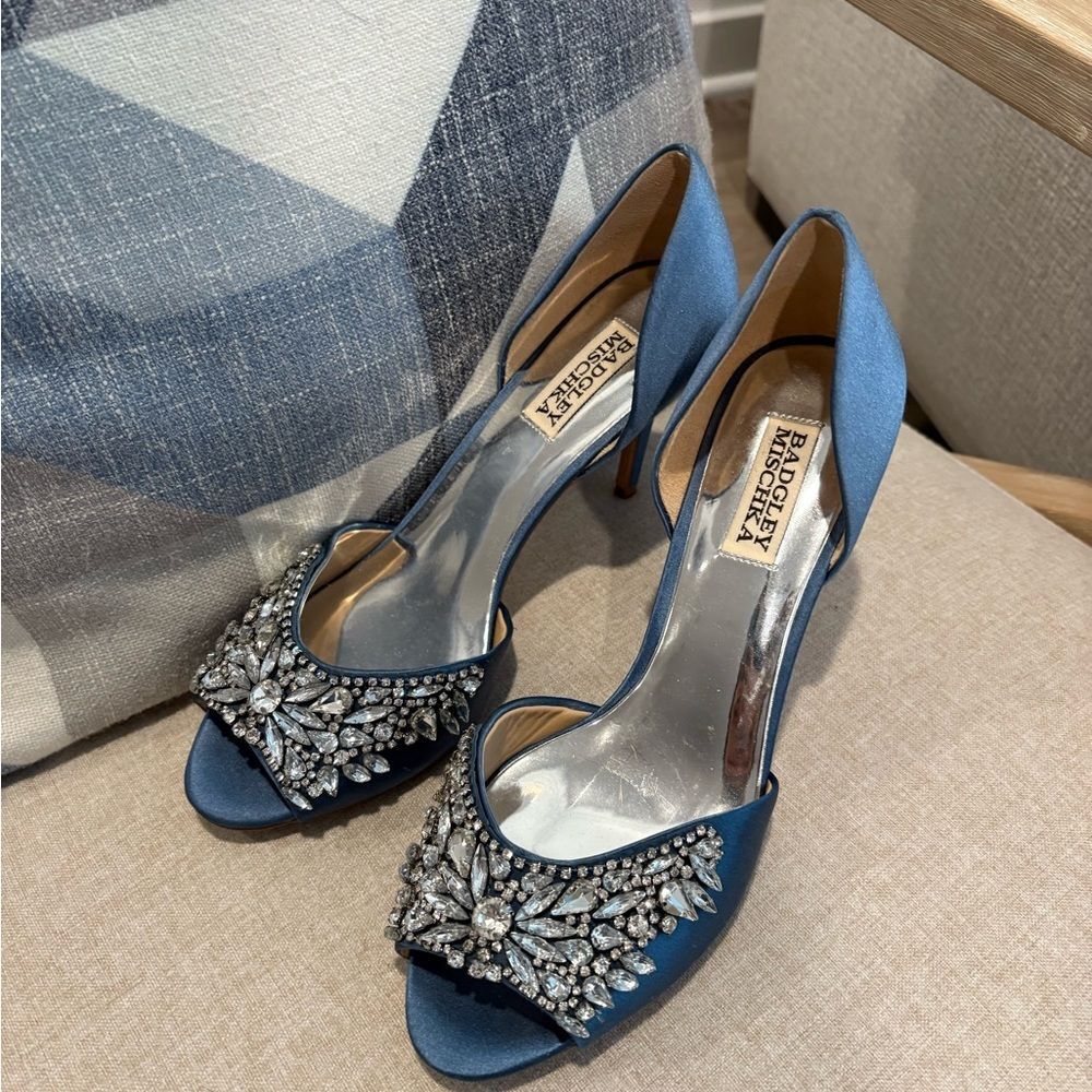 Badgley Mischka Candance, Stormy Blue Shoes - Picture 1 of 7